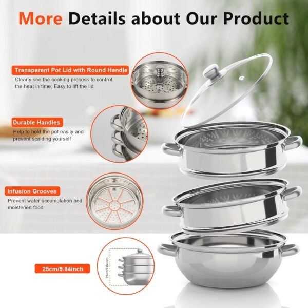 Steamer - Stainless Steel - Image 2